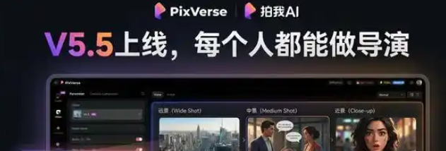 PixVerse V5.5 – 爱诗科技推出的视频生成大模型，支持音频和视频同步生成
