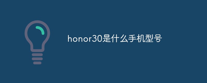 honor是什么牌子手机(honor30是什么手机型号)honor30是什么手机型号