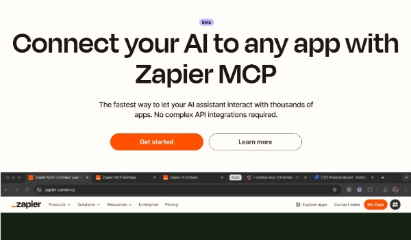 Zapier 推出的 MCP 服务,对话工具秒变执行实际任务高效助手,一键链接 Cursor