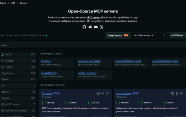 Awesome MCP Servers – 开源的MCP资源聚合平台,实现AI模型与各类资源的无缝对接