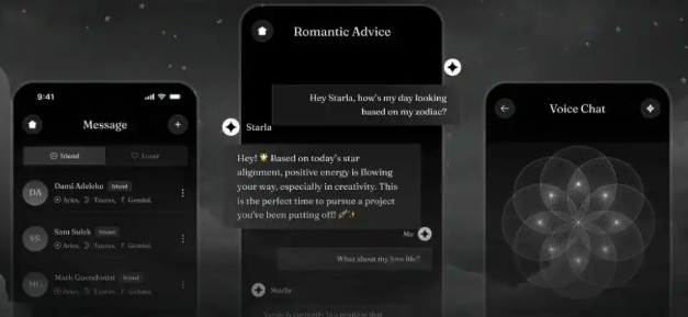 Starla – AI星座应用,根据星盘匹配生成“灵魂伴侣画像”,探索潜在的情感连接