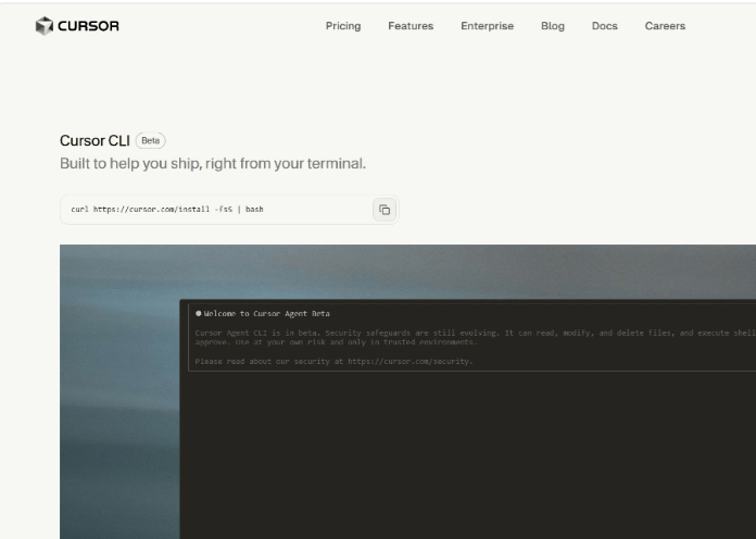 Cursor CLI – Cursor推出的AI命令行工具，可快速完成代码补全、调试建议、Bug修复等任务