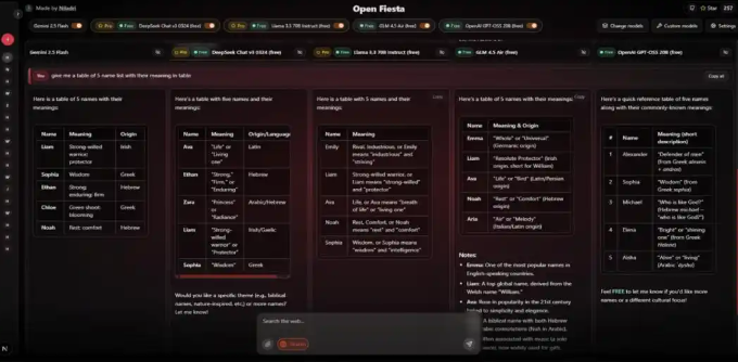 Open-Fiesta – 开源的AI聊天平台,支持键盘提交和流式 API